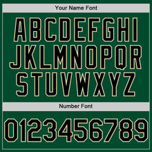 Load image into Gallery viewer, Custom Kelly Green Black-Cream Bomber Full-Snap Varsity Letterman Hoodie Jacket