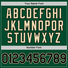 Load image into Gallery viewer, Custom Kelly Green Black-Cream Bomber Full-Snap Varsity Letterman Hoodie Jacket