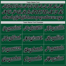 Load image into Gallery viewer, Custom Kelly Green Black-Gray Bomber Full-Snap Varsity Letterman Hoodie Jacket