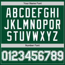 Load image into Gallery viewer, Custom Kelly Green White Bomber Full-Snap Varsity Letterman Hoodie Jacket