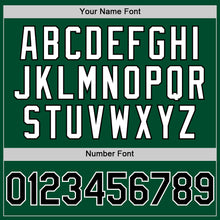 Load image into Gallery viewer, Custom Kelly Green Black-White Bomber Full-Snap Varsity Letterman Hoodie Jacket