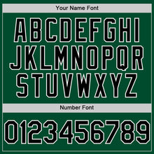 Load image into Gallery viewer, Custom Kelly Green Black-White Bomber Full-Snap Varsity Letterman Two Tone Hoodie Jacket