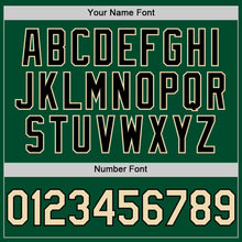 Load image into Gallery viewer, Custom Kelly Green Cream-Black Bomber Full-Snap Varsity Letterman Two Tone Hoodie Jacket