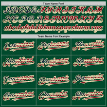 Load image into Gallery viewer, Custom Kelly Green Vintage USA Flag Cream-Black Bomber Full-Snap Varsity Letterman Two Tone Hoodie Jacket