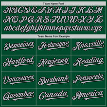 Load image into Gallery viewer, Custom Kelly Green Gray-Black Bomber Full-Snap Varsity Letterman Two Tone Hoodie Jacket