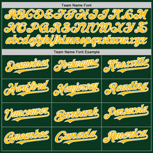 Load image into Gallery viewer, Custom Green Gold-White Bomber Full-Snap Varsity Letterman Two Tone Hoodie Jacket
