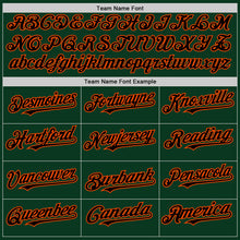 Load image into Gallery viewer, Custom Green Black-Orange Bomber Full-Snap Varsity Letterman Two Tone Hoodie Jacket