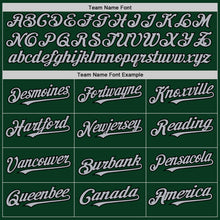 Load image into Gallery viewer, Custom Green Gray-Black Bomber Full-Snap Varsity Letterman Two Tone Hoodie Jacket