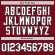 Load image into Gallery viewer, Custom Crimson Black-Gray Bomber Full-Snap Varsity Letterman Hoodie Jacket