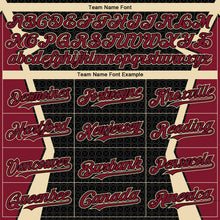 Load image into Gallery viewer, Custom Black Crimson-City Cream Arrow 3D Pattern Design Bomber Full-Snap Varsity Letterman Hoodie Jacket