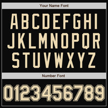 Load image into Gallery viewer, Custom Black Cream Bomber Varsity Letterman Zipper Jacket