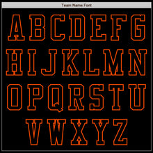 Load image into Gallery viewer, Custom Black Orange Bomber Varsity Letterman Zipper Jacket