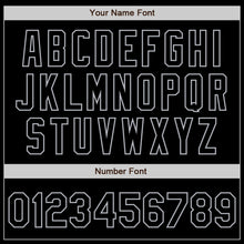 Load image into Gallery viewer, Custom Black Gray Bomber Varsity Letterman Zipper Jacket