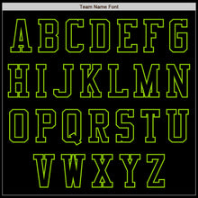 Load image into Gallery viewer, Custom Black Neon Green Bomber Varsity Letterman Zipper Jacket