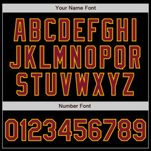 Load image into Gallery viewer, Custom Black Crimson-Gold Bomber Varsity Letterman Zipper Jacket