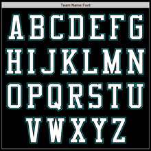 Load image into Gallery viewer, Custom Black White-Teal Bomber Varsity Letterman Zipper Jacket