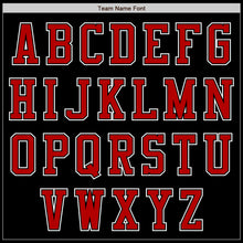 Load image into Gallery viewer, Custom Black Red-White Bomber Varsity Letterman Zipper Jacket