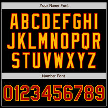 Load image into Gallery viewer, Custom Black Red-Gold Bomber Varsity Letterman Zipper Jacket