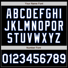 Load image into Gallery viewer, Custom Black Royal-White Bomber Varsity Letterman Zipper Jacket