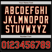 Load image into Gallery viewer, Custom Black Red-Cream Bomber Varsity Letterman Zipper Jacket