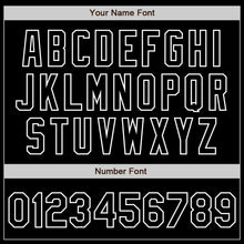 Load image into Gallery viewer, Custom Black White Bomber Varsity Letterman Zipper Jacket