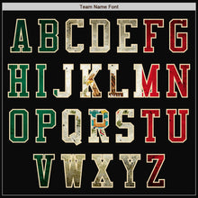 Load image into Gallery viewer, Custom Black Vintage Mexican Flag Cream-Kelly Green Bomber Varsity Letterman Zipper Jacket