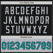 Load image into Gallery viewer, Custom Black Teal-Gray Bomber Varsity Letterman Two Tone Zipper Jacket