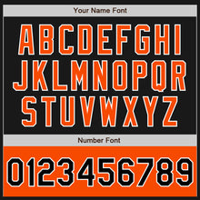 Load image into Gallery viewer, Custom Black Orange-White Bomber Varsity Letterman Two Tone Zipper Jacket