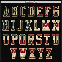 Load image into Gallery viewer, Custom Black Vintage USA Flag Olive-Cream Bomber Varsity Letterman Two Tone Zipper Jacket