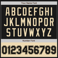 Load image into Gallery viewer, Custom Black Cream Bomber Varsity Letterman Two Tone Zipper Jacket