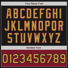 Load image into Gallery viewer, Custom Black Old Gold-Crimson Bomber Varsity Letterman Two Tone Zipper Jacket