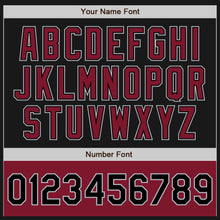 Load image into Gallery viewer, Custom Black Crimson-Gray Bomber Varsity Letterman Two Tone Zipper Jacket