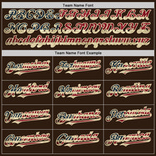 Load image into Gallery viewer, Custom Brown Vintage USA Flag Cream-Maroon Bomber Full-Snap Varsity Letterman Two Tone Hoodie Jacket