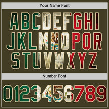 Load image into Gallery viewer, Custom Olive Vintage Mexican Flag Cream-Black Bomber Full-Snap Varsity Letterman Salute To Service Hoodie Jacket