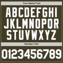 Load image into Gallery viewer, Custom Olive White-Gray Bomber Full-Snap Varsity Letterman Salute To Service Hoodie Jacket