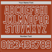 Load image into Gallery viewer, Custom Texas Orange White-Gray Bomber Full-Snap Varsity Letterman Hoodie Jacket