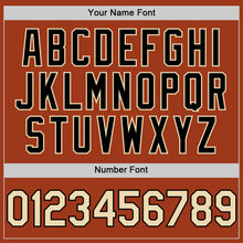 Load image into Gallery viewer, Custom Texas Orange Cream-Black Bomber Full-Snap Varsity Letterman Two Tone Hoodie Jacket