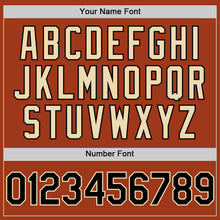 Load image into Gallery viewer, Custom Texas Orange Black-Cream Bomber Full-Snap Varsity Letterman Two Tone Hoodie Jacket