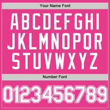 Load image into Gallery viewer, Custom Pink White Bomber Full-Snap Varsity Letterman Two Tone Hoodie Jacket