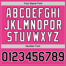 Load image into Gallery viewer, Custom Pink Black-White Bomber Full-Snap Varsity Letterman Two Tone Hoodie Jacket