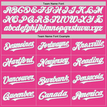 Load image into Gallery viewer, Custom Pink White-Gray Bomber Full-Snap Varsity Letterman Two Tone Hoodie Jacket