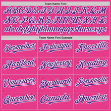 Load image into Gallery viewer, Custom Pink Purple-White Bomber Full-Snap Varsity Letterman Two Tone Hoodie Jacket