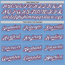 Load image into Gallery viewer, Custom Light Blue Royal-Red Bomber Full-Snap Varsity Letterman Two Tone Hoodie Jacket