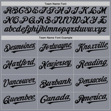 Load image into Gallery viewer, Custom Gray Black Bomber Full-Snap Varsity Letterman Two Tone Hoodie Jacket