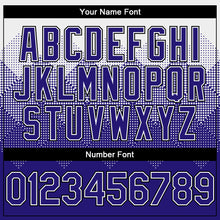 Load image into Gallery viewer, Custom White Dark Purple-Black Gradient Square Shape 3D Pattern Design Bomber Full-Snap Varsity Letterman Hoodie Jacket