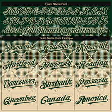 Load image into Gallery viewer, Custom Green Cream Gradient Square Shape 3D Pattern Design Bomber Full-Snap Varsity Letterman Hoodie Jacket