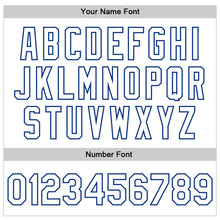 Load image into Gallery viewer, Custom White Royal-Navy Christmas 3D Bomber Full-Snap Varsity Letterman Jacket