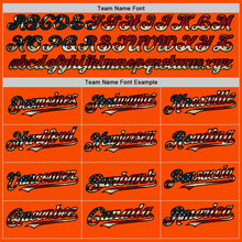 Load image into Gallery viewer, Custom Orange Vintage USA Flag Black-Cream Bomber Full-Snap Varsity Letterman Hoodie Jacket