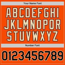 Load image into Gallery viewer, Custom Orange Black-Cream Bomber Full-Snap Varsity Letterman Hoodie Jacket