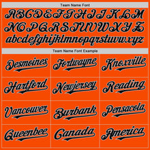 Load image into Gallery viewer, Custom Orange Black-Gray Bomber Full-Snap Varsity Letterman Hoodie Jacket